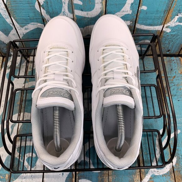 NEW Asics Cheer 8 White/Silver Cheerleader Athletic Shoes Q654Y Womens Size 8 - Picture 6 of 10